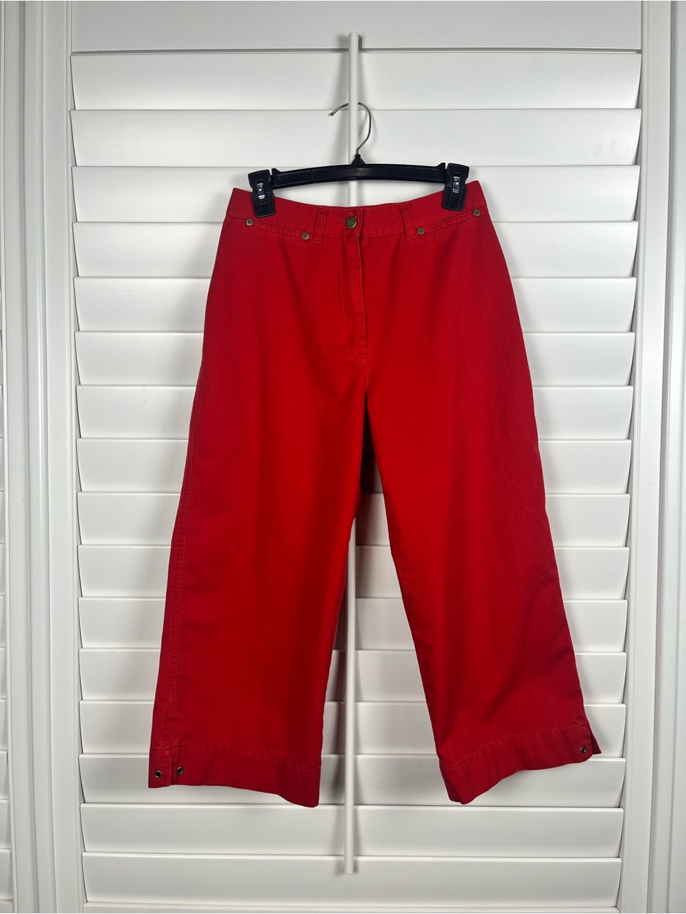 Y2K 90s Jones New York sport red wide leg cropped pants size 6